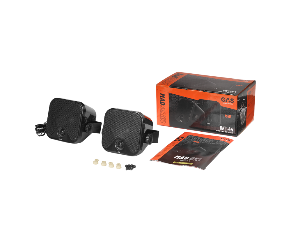GAS MAD BK1-44 2-way box speaker - black, opbouwspeaker 10cm