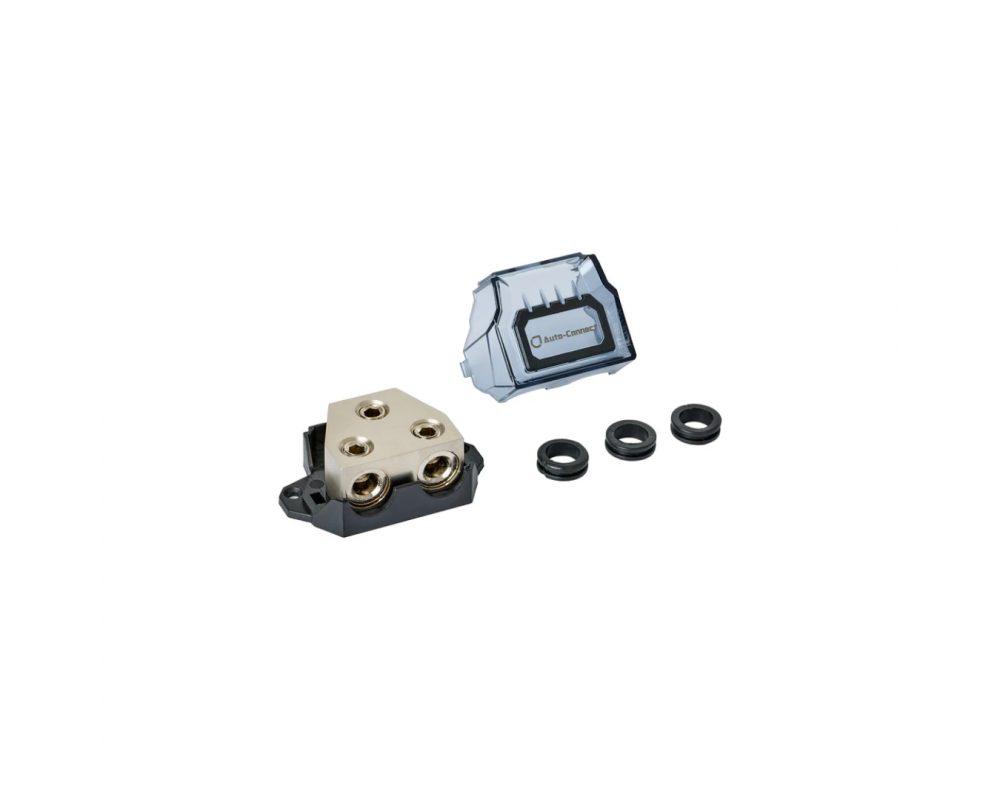 Auto-Connect 53mm/0GA dist block 1 in 2 out