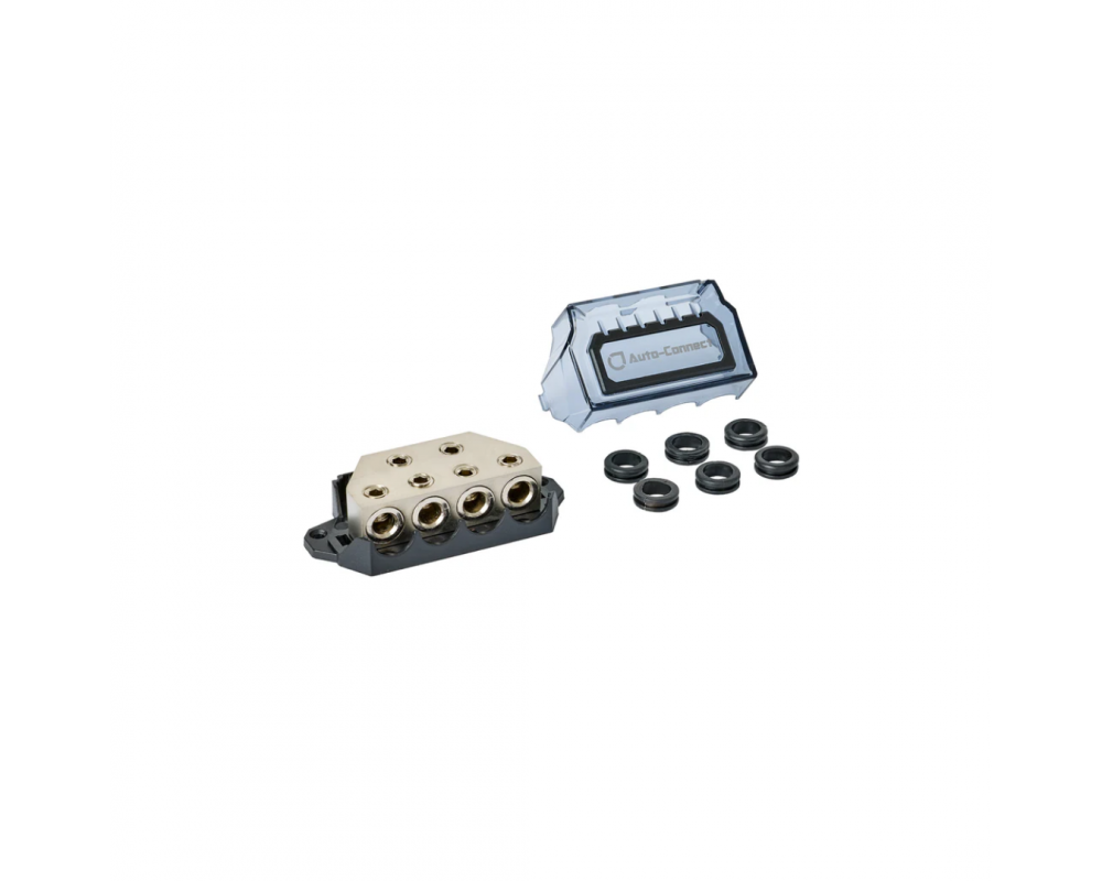 Auto-Connect 53mm/0GA dist block 2 in 4 out