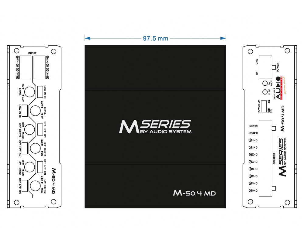 M-SERIES 4-Kanaals MICRO-digitale-versterker