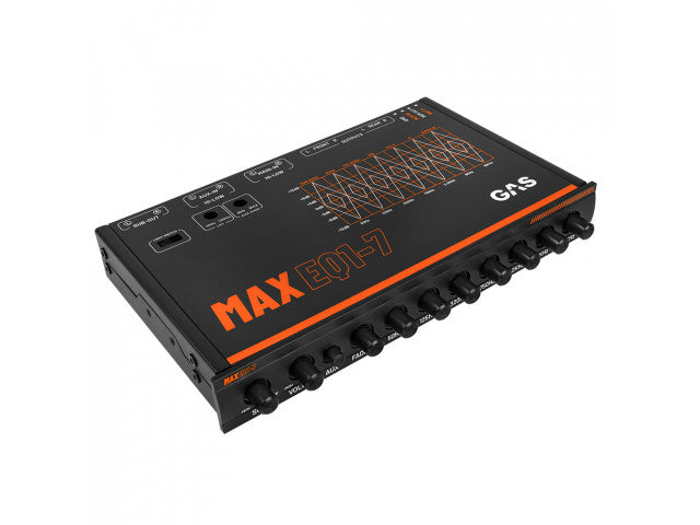 GAS MAX ½DIN 7-band EQ, 6V Pre-Outs afbeelding 3