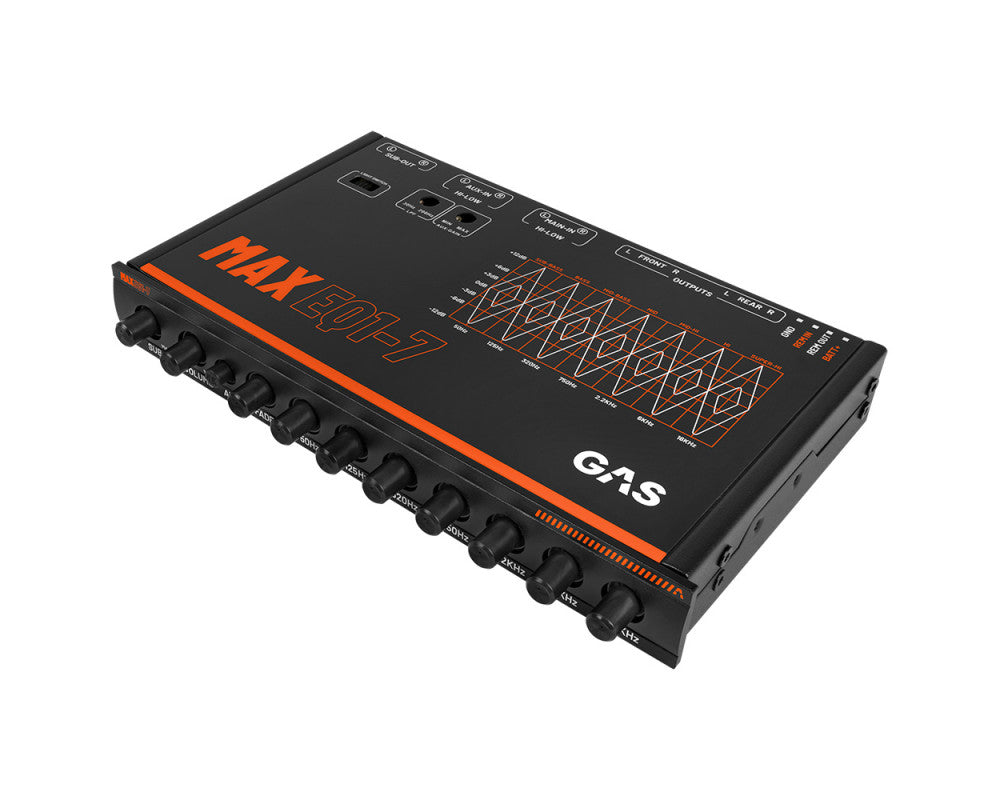GAS MAX ½DIN 7-band EQ, 6V Pre-Outs afbeelding 8
