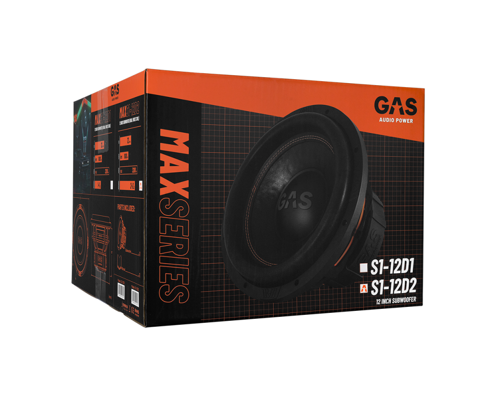 GAS MAX Level 1 Subwoofer 12" 2x2 Ohm afbeelding 6