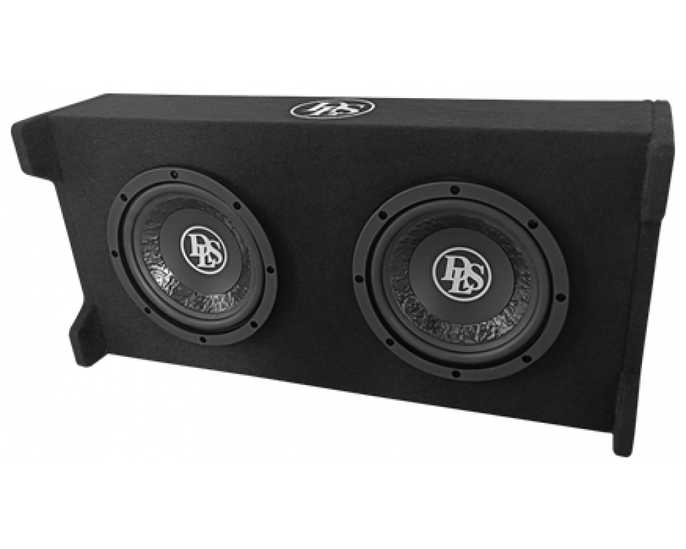 DLS 2x8" / 2500mm Slim Subwoofer Kist (Downfire)