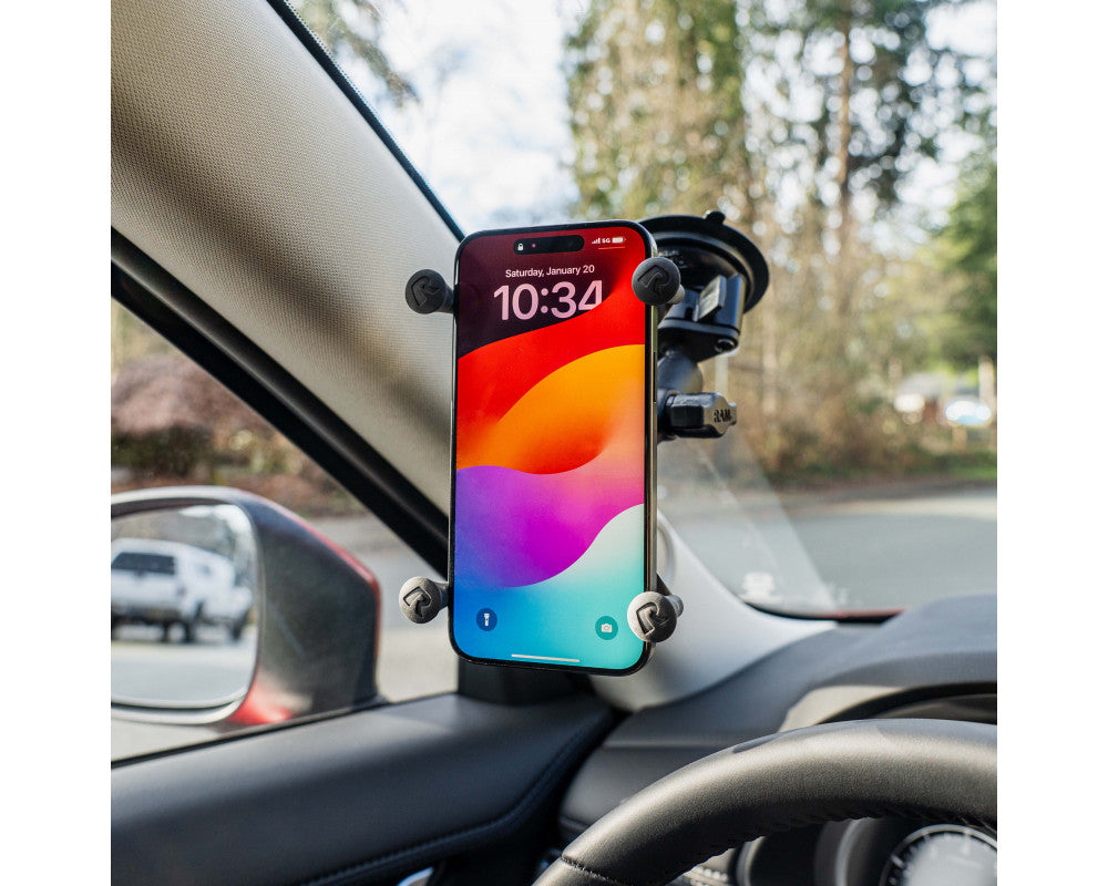 RAM® X-Grip® middelgroot telefoonhouder met RAM® Twist-Lock™ Zuignap