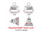 RAM® X-Grip® middelgroot telefoonhouder met RAM® Twist-Lock™ Zuignap