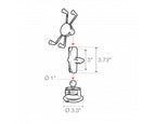 RAM® X-Grip® middelgroot telefoonhouder met RAM® Twist-Lock™ Zuignap