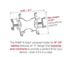 RAM® X-Grip® with RAM® Pod™ I Vehicle Mount for 9"-10" Tablets