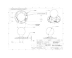 RAM 3.68 inch diameter ronde basis met 2.25 Inch bal