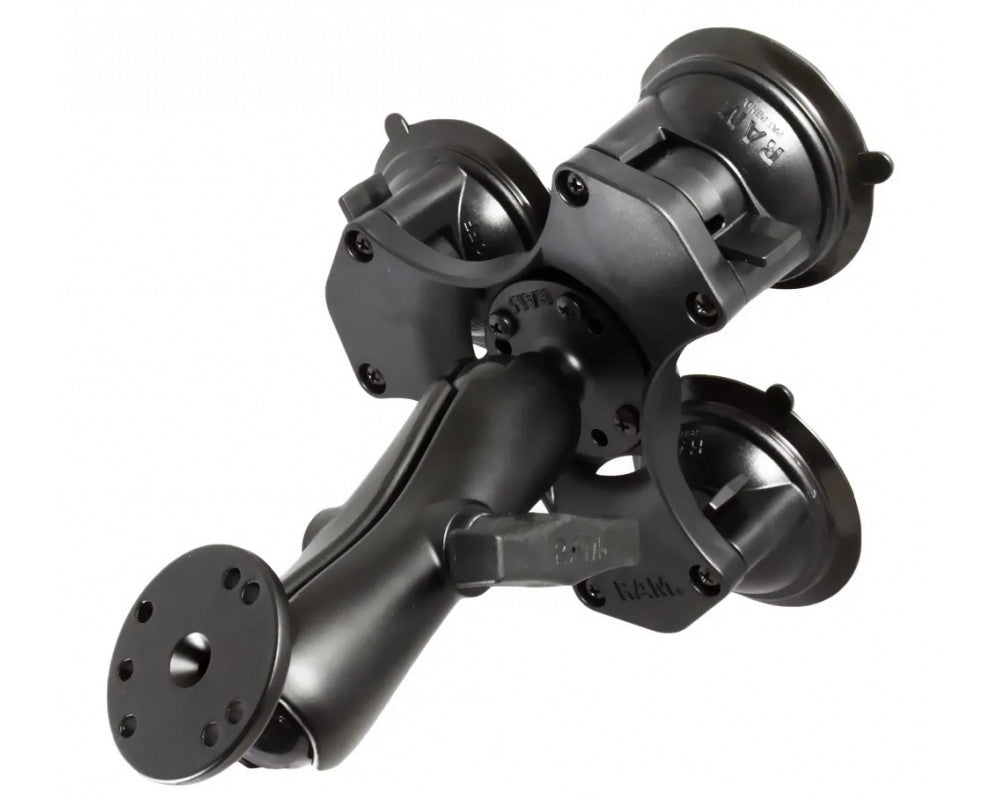 RAM® Twist-Lock™ Drievoudige Zuignapbevestiging met Ronde Plaat