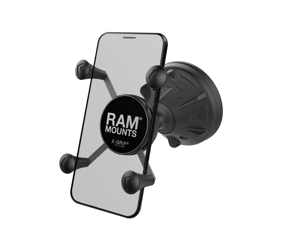 RAM® X-Grip® Phone Mount with RAM® Mighty-Buddy™ Suction Cup
