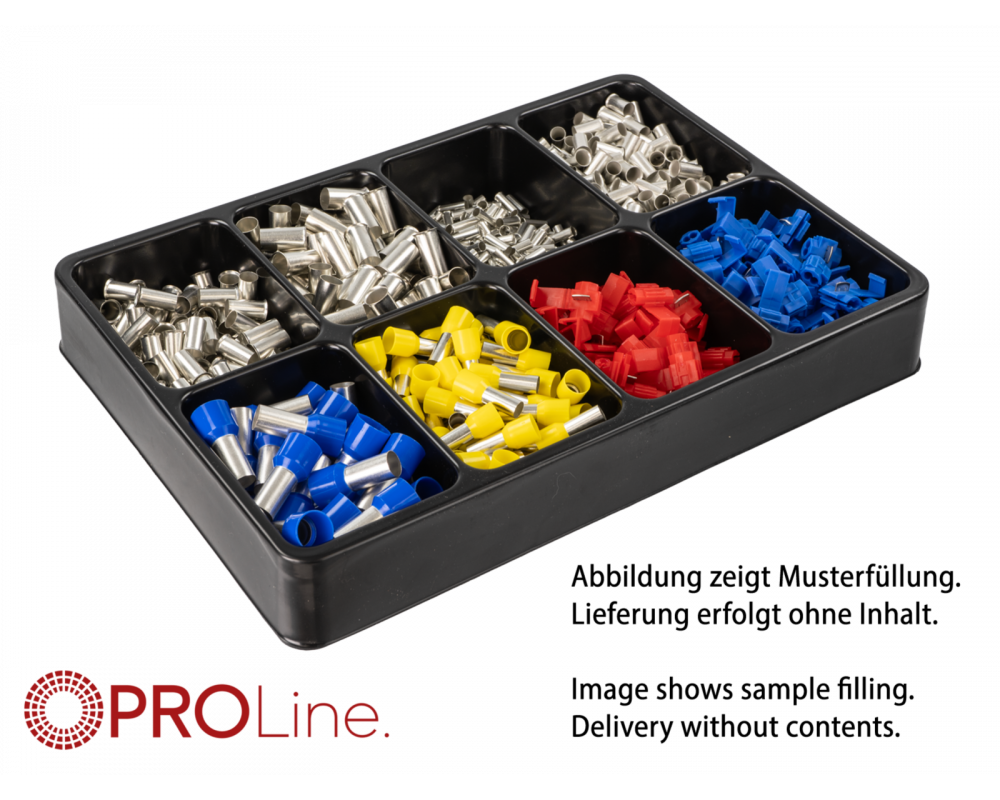 PROline Werkplaatskast assortiments bak, 8 vakken - inleg tray ten behoeve lade 335x238x45mm
