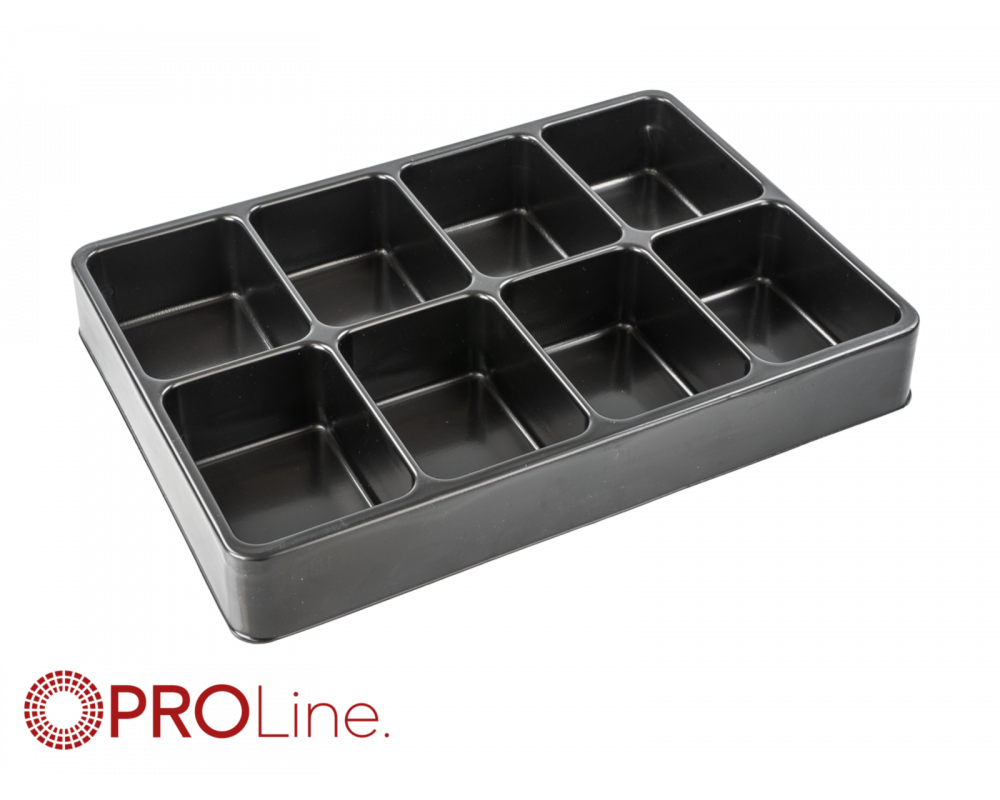 PROline Werkplaatskast assortiments bak, 8 vakken - inleg tray ten behoeve lade 335x238x45mm