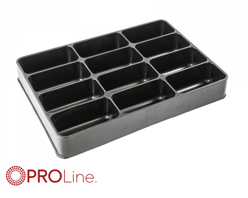 PROline Werkplaatskast assortiments bak, 12 vakken - inleg tray ten behoeve lade 335x238x45mm