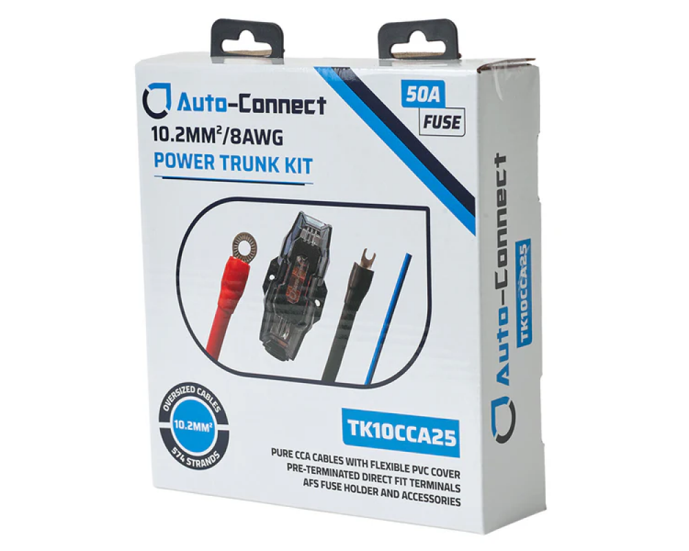 Auto-Connect Pure CCA Trunk Power Wiring Kit 10,2mm², 2.5m