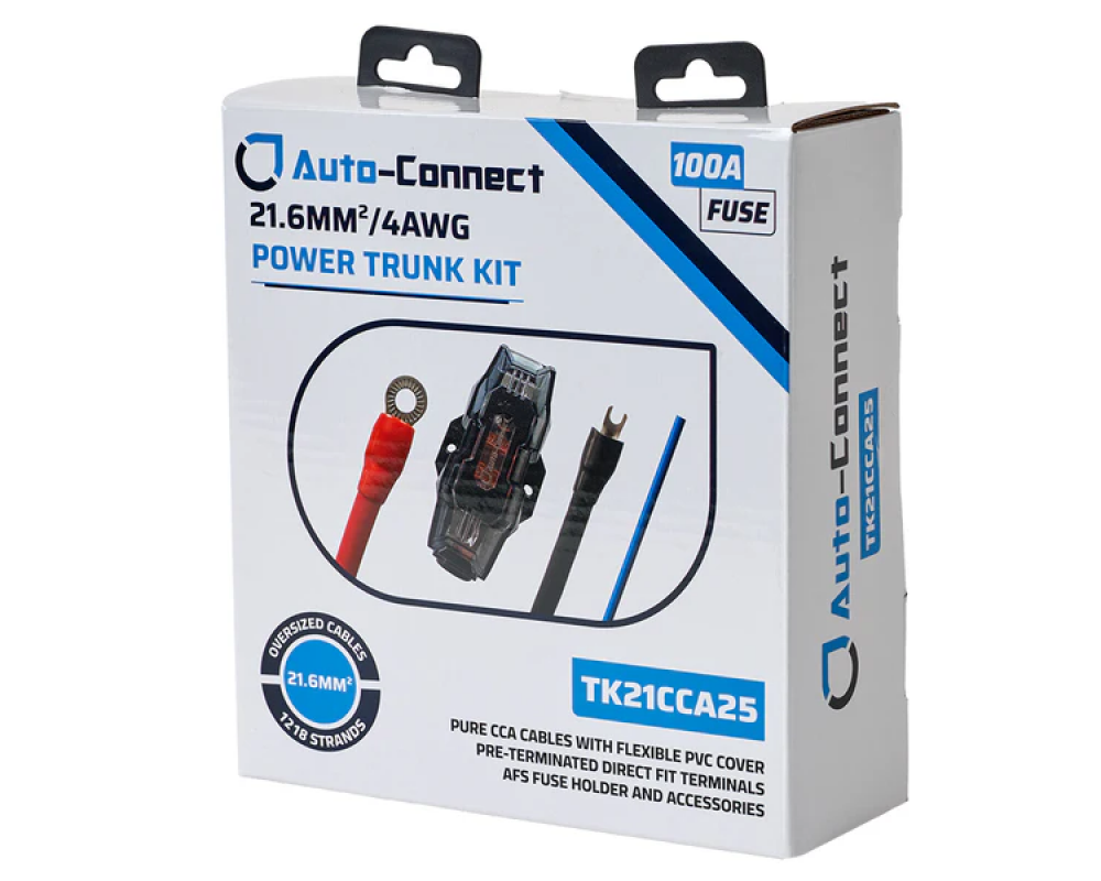 Auto-Connect Pure CCA Trunk Power Wiring Kit 21,6mm², 2.5m