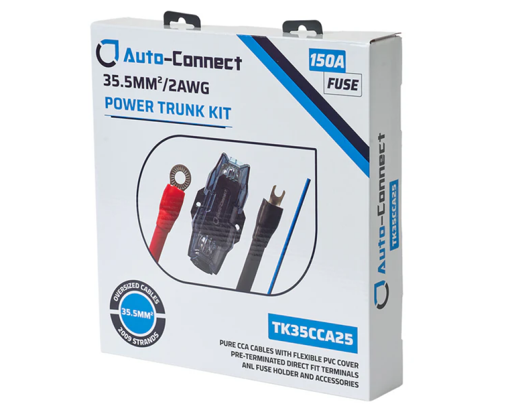 Auto-Connect Pure CCA Trunk Power Wiring Kit 35,5mm², 2.5m
