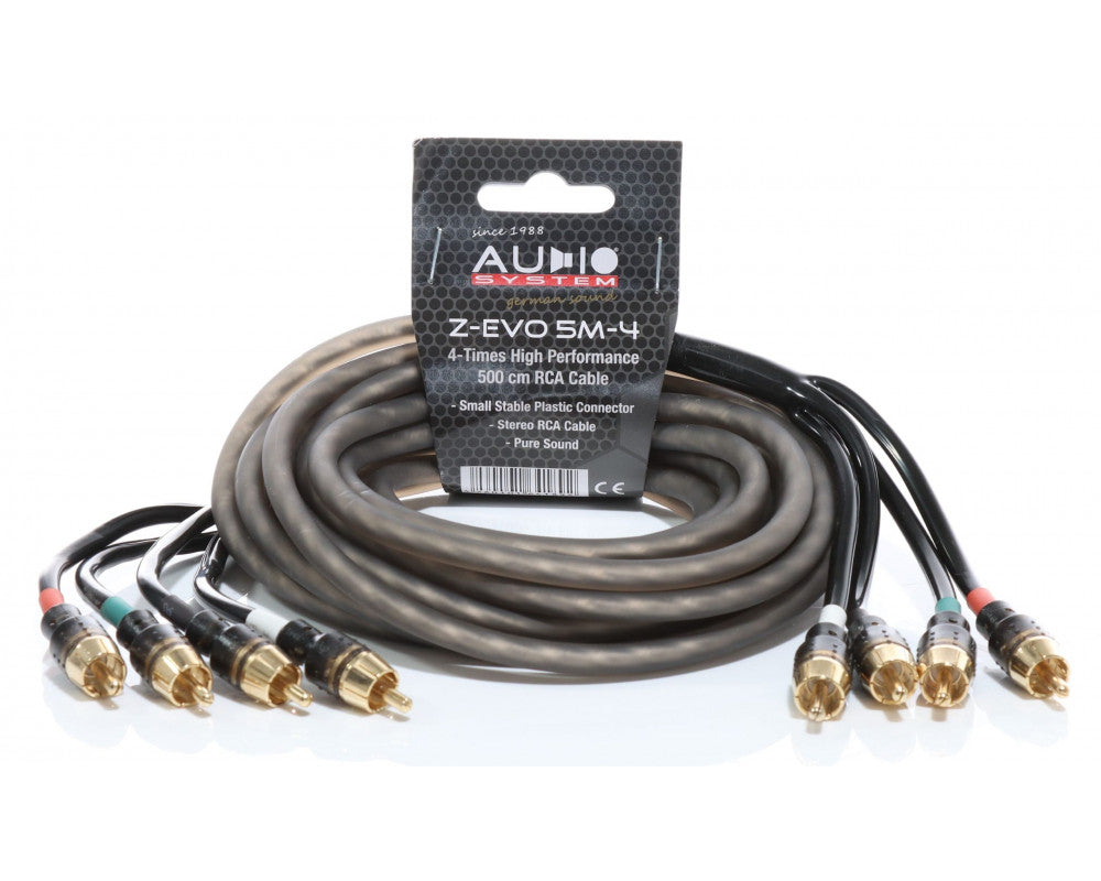 AUDIO SYSTEM HIGH-PERFORMANCE RCA-KABEL 5000mm 4-weg OFC cinch-kabel afbeelding 2
