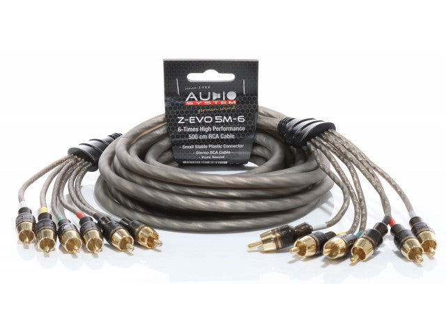 AUDIO SYSTEM HIGH-PERFORMANCE RCA-KABEL 5000mm 6-voudig OFC cinch-kabel afbeelding 3