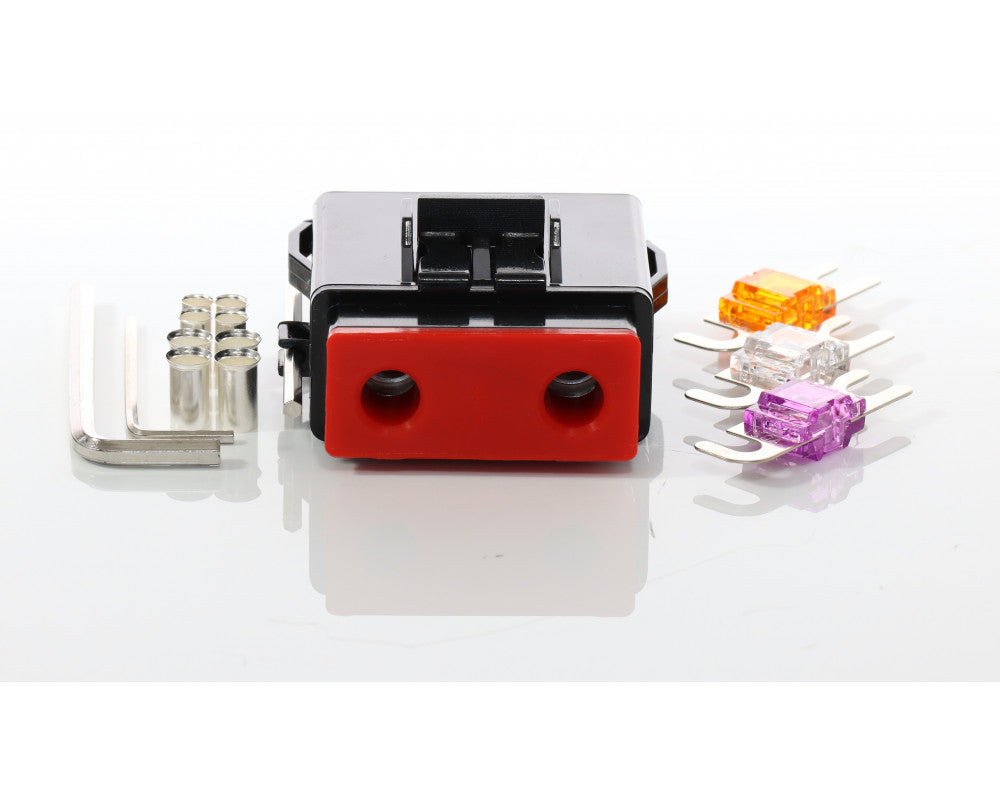 AUDIO SYSTEM Mini ANL WP HIGH END zekeringhouder.  Input/ Output: 10 tot 25 qmm afbeelding 2