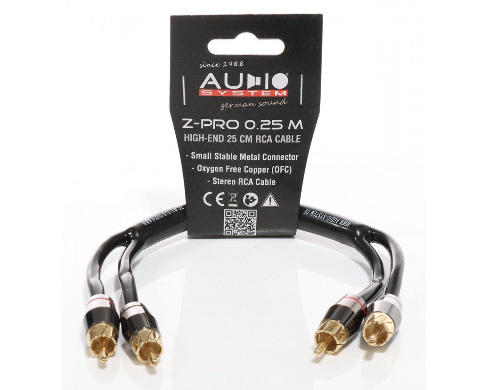 AUDIO SYSTEM HIGH-PERFORMANCE RCA-KABEL 250mm OFC cinch-kabel afbeelding 2