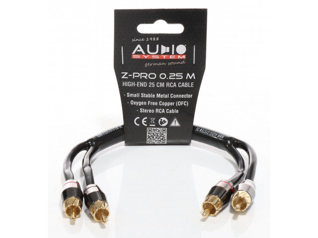 AUDIO SYSTEM HIGH-PERFORMANCE RCA-KABEL 250mm OFC cinch-kabel afbeelding 3