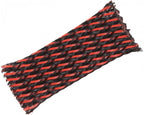 AUDIO SYSTEM Professionele gevlochten kous. Rol van 50 mtr. Diameter 19 tot 45 mm Rood/Zwart afbeelding 4