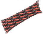 AUDIO SYSTEM Professionele gevlochten kous. Rol van 50 mtr. Diameter 6 tot 16 mm Rood/Zwart afbeelding 4