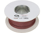 AUDIO SYSTEM Professionele gevlochten kous. Rol van 50 mtr. Diameter 6 tot 16 mm Rood/Zwart afbeelding 3