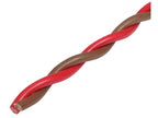 AUDIO SYSTEM "TWISTED" luidsprekerkabel 2x 0,75 mm² Bruin/Rood afbeelding 3