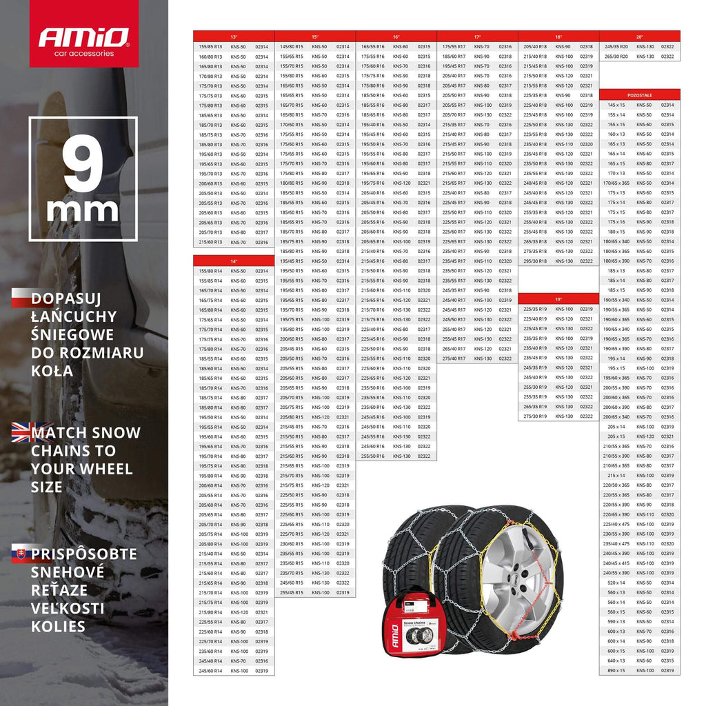 Ö-Norm Sneeuwkettingen 9mm + BAG KNS-70 AMiO 02316 – AMiO 02316 – productafbeelding 2