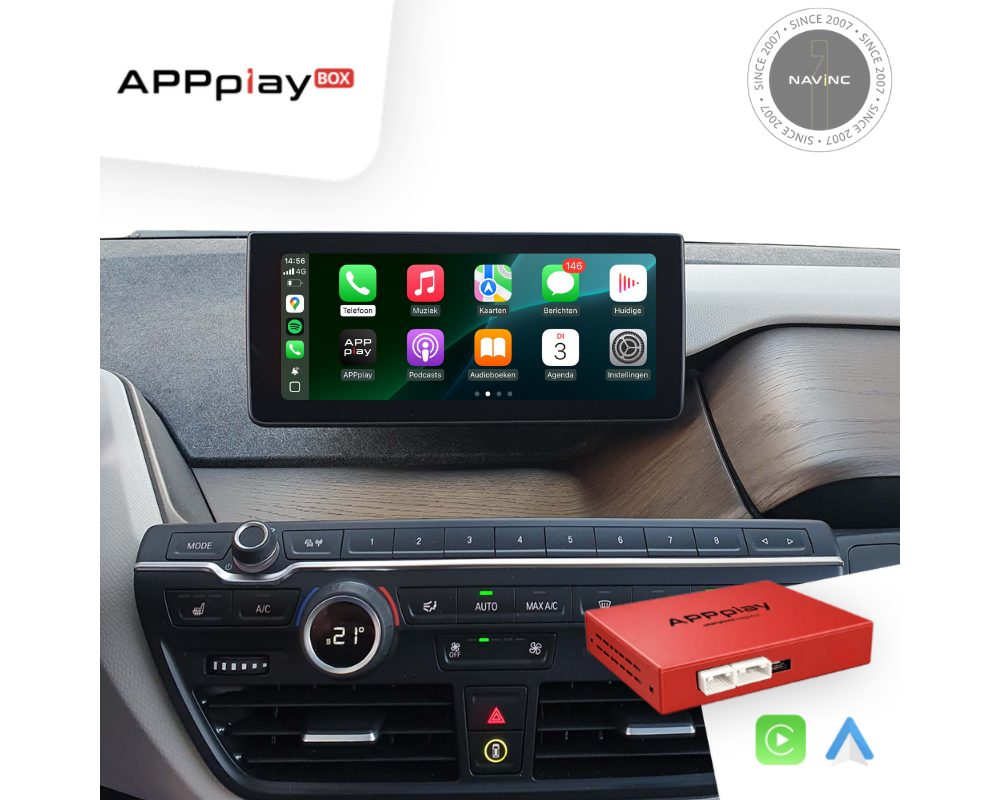 APPplay BOX_BMW i3 & i8 NBT EVO ID5 & ID6 CARplay & Android Auto set