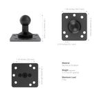Arkon AP20MMAL maattekening en technische gegevens van de 20 mm AMPS-adapter