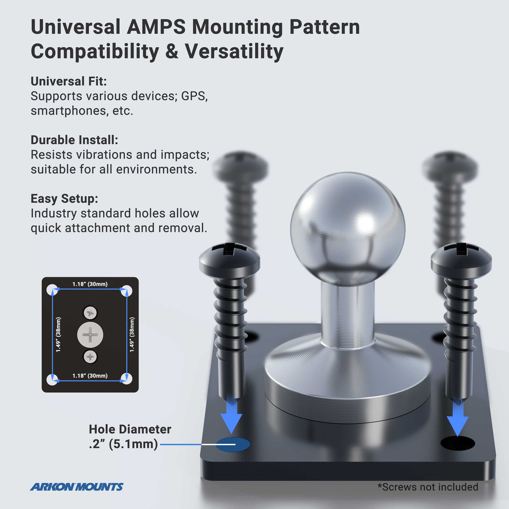 Arkon APAMPS17MET amps-adapter; detail of toepassing; overige onderdelen niet inbegrepen