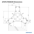 Arkon APSPLTR0803R onderdeeldetail; andere montageonderdelen en toestel niet inbegrepen
