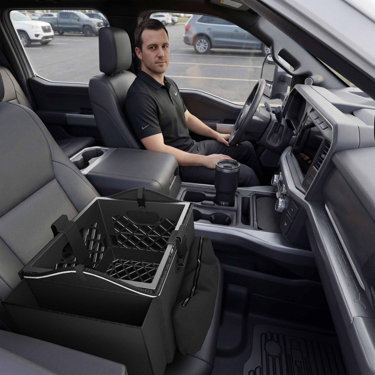 Arkon AutoExec AUEXC01 detail of toepassing; houders en getoonde inhoud niet inbegrepen