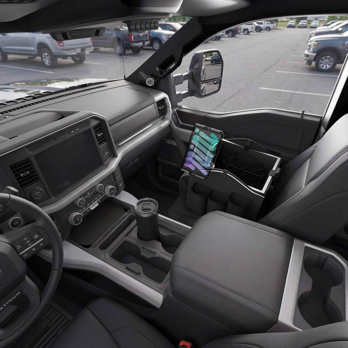 Arkon AUEXC01RVPT AutoExec tablethouder; apparaten en opbergspullen niet inbegrepen