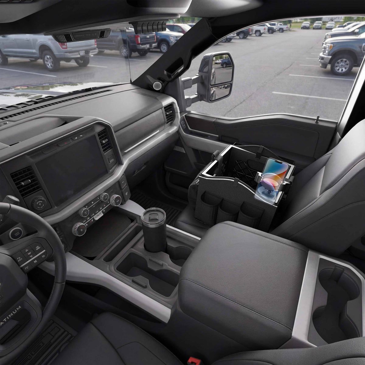 Arkon AUEXC01RVPT AutoExec telefoonhouder; apparaten en opbergspullen niet inbegrepen