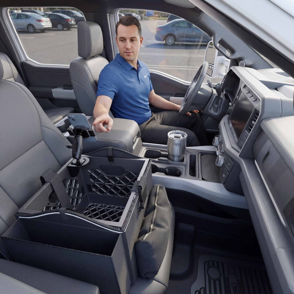 Arkon AUEXC01RVPT AutoExec telefoonhouder; apparaten en opbergspullen niet inbegrepen