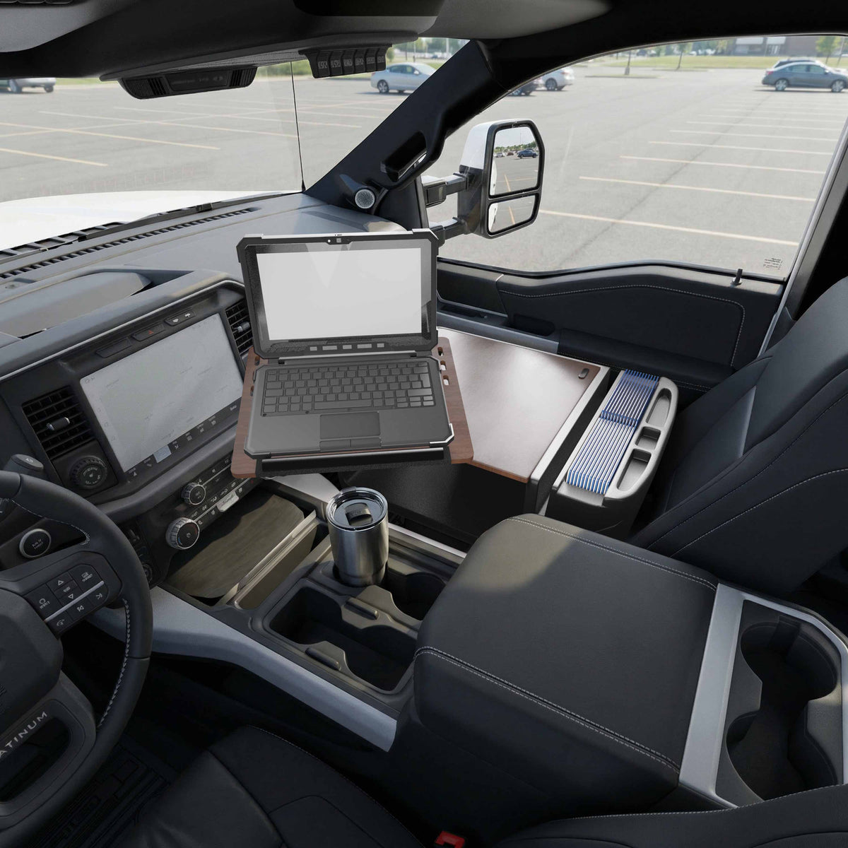 Arkon AUEXRD01 AutoExec mahonie; apparaten en opbergspullen niet inbegrepen