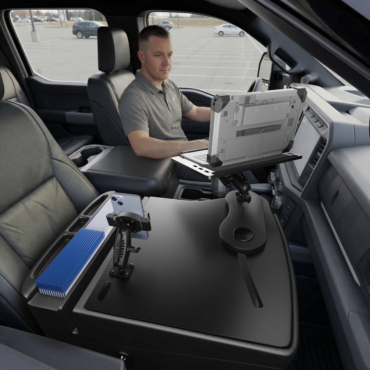 Arkon AUEXRD01RVPT AutoExec zwart; apparaten en opbergspullen niet inbegrepen