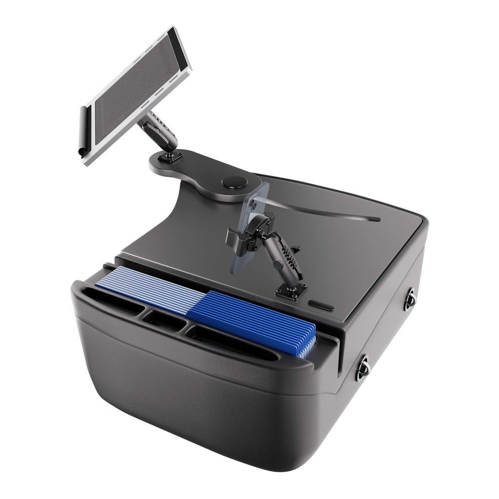 Arkon AUEXRD01RVPT AutoExec grijs; apparaten en opbergspullen niet inbegrepen