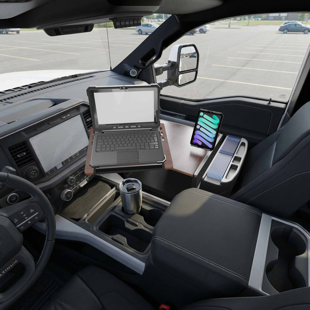 Arkon AUEXRD01T6 AutoExec mahonie; apparaten en opbergspullen niet inbegrepen