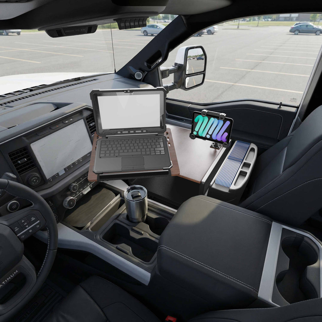 Arkon AUEXRD01TAB506AMPS AutoExec mahonie; apparaten en opbergspullen niet inbegrepen