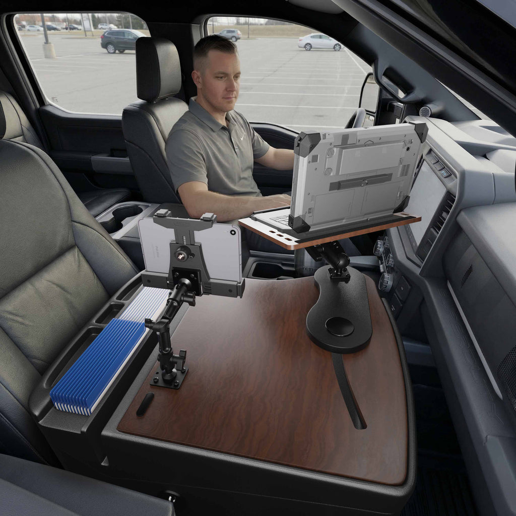 Arkon AUEXRD01TAB506AMPS AutoExec mahonie; apparaten en opbergspullen niet inbegrepen