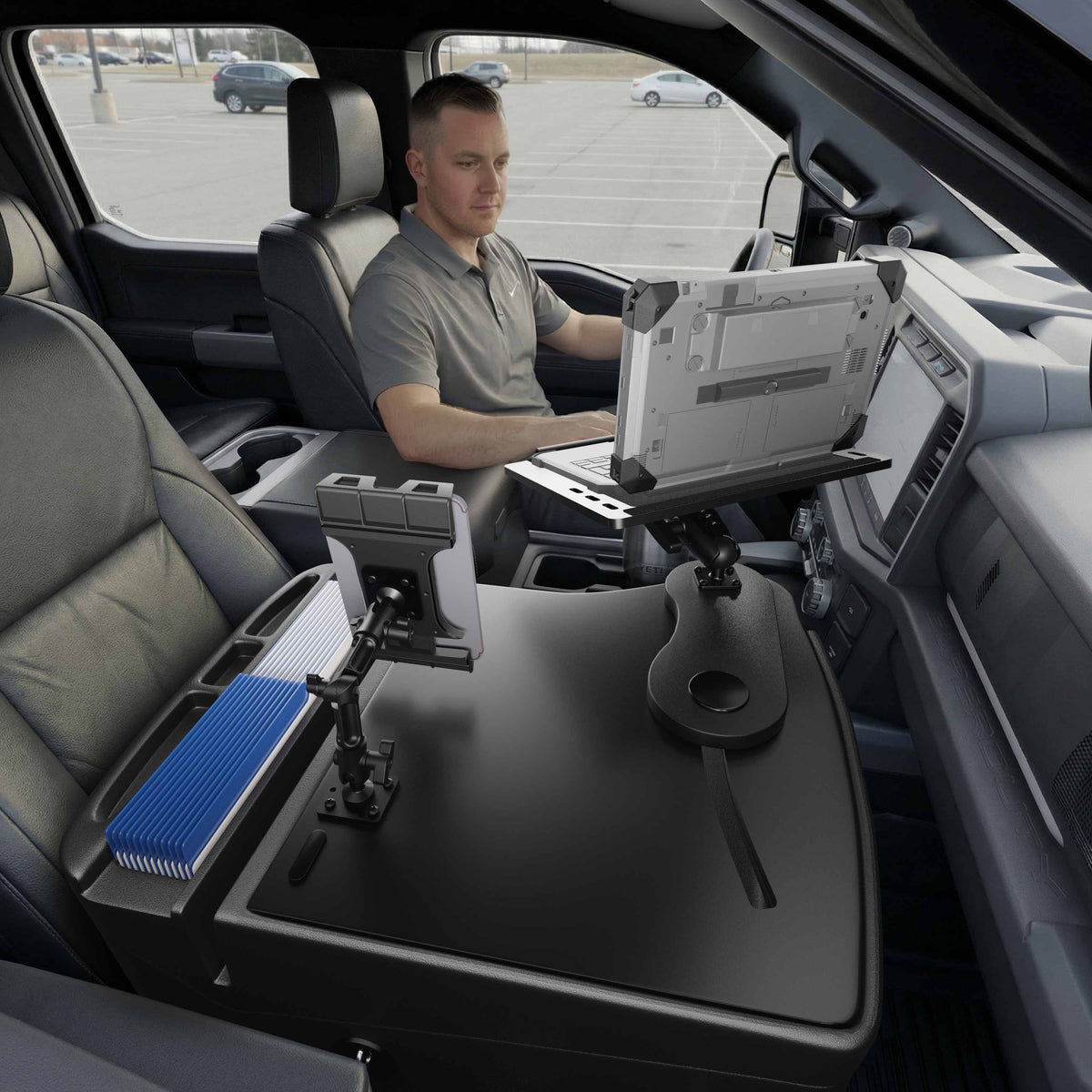 Arkon AUEXRD01TAB808 AutoExec zwart; apparaten en opbergspullen niet inbegrepen