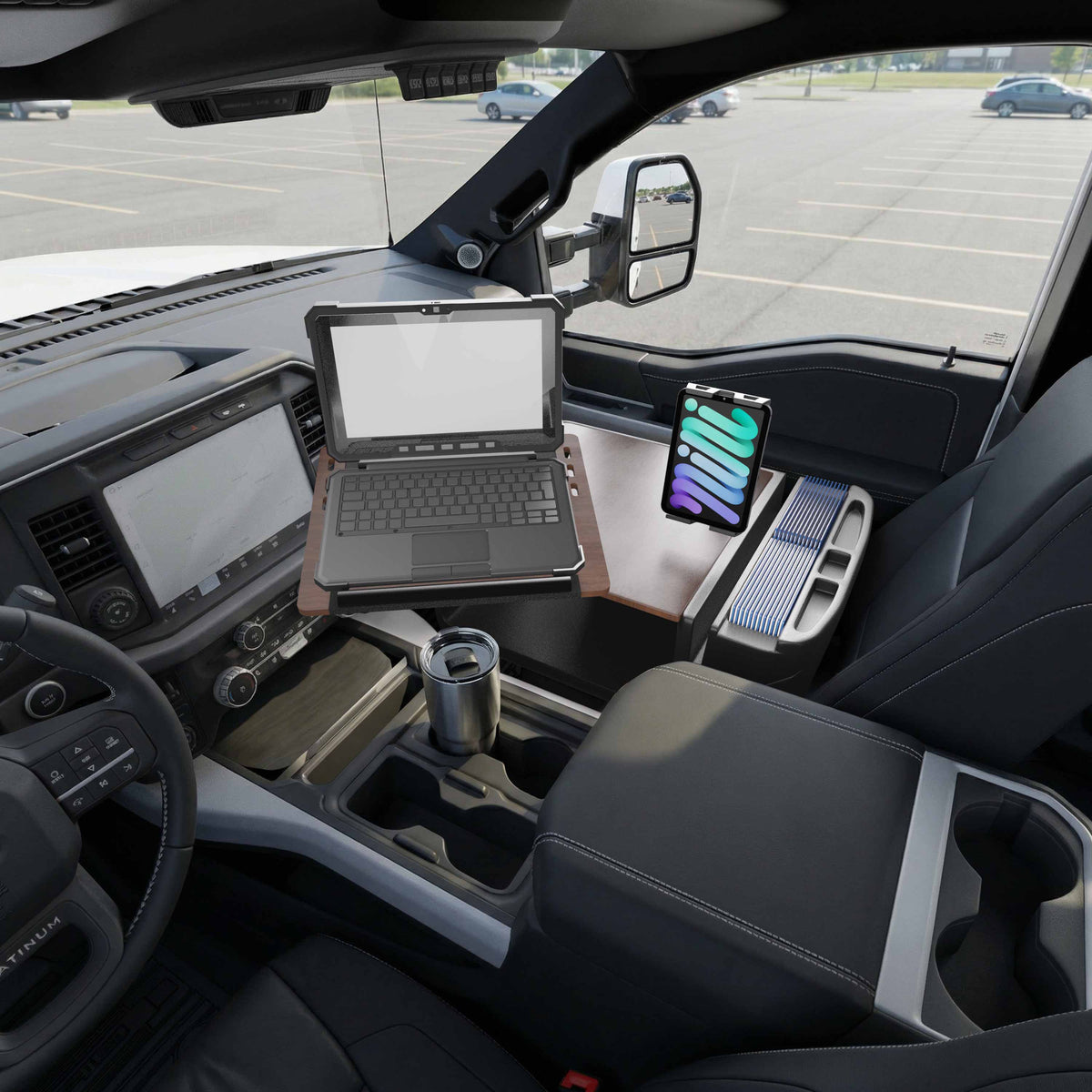Arkon AUEXRD01TAB808 AutoExec mahonie; apparaten en opbergspullen niet inbegrepen