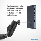 Arkon CDM2XMG5 Creator-standaard detail of gebruiksvoorbeeld; toestellen en overige apparatuur niet inbegrepen
