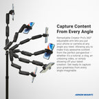 Arkon CDM2XMG5 Creator-standaard detail of gebruiksvoorbeeld; toestellen en overige apparatuur niet inbegrepen