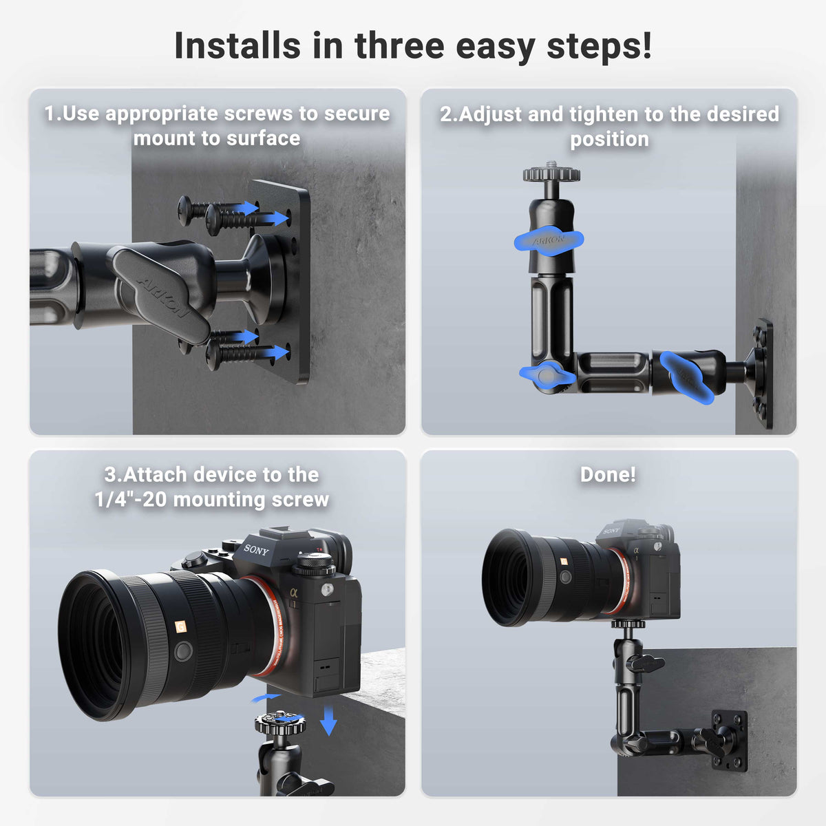 Arkon CMPHD006 houder- of montagedetail; toestel en andere apparatuur niet inbegrepen